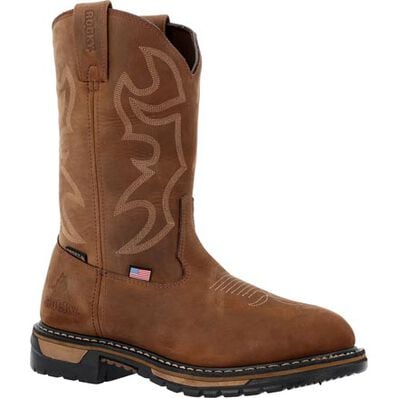 ROCKY ORIGINAL RIDE USA STEEL TOE WESTERN BOOT – DiPrima's Shoes