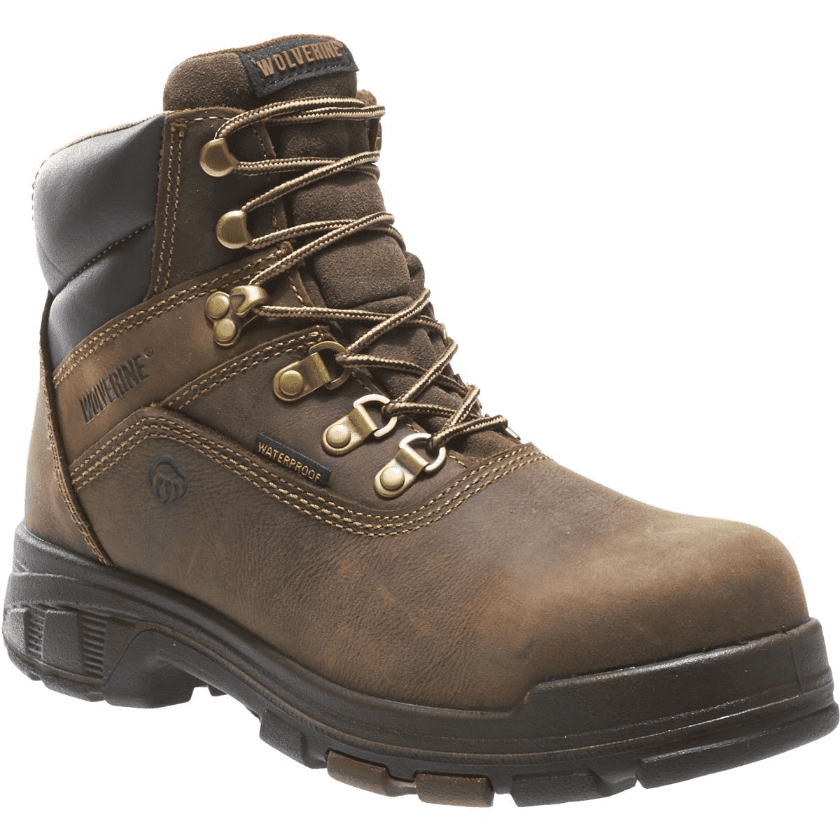 WOLVERINE MEN\'S W10315 BROWN LEATHER WATERPROOF CABOR EPX WORK BOOTS SIZE 12 EW Wolverine W10315 Cabor EPX Non-Safety Work Boot | Work Boot  main image 2