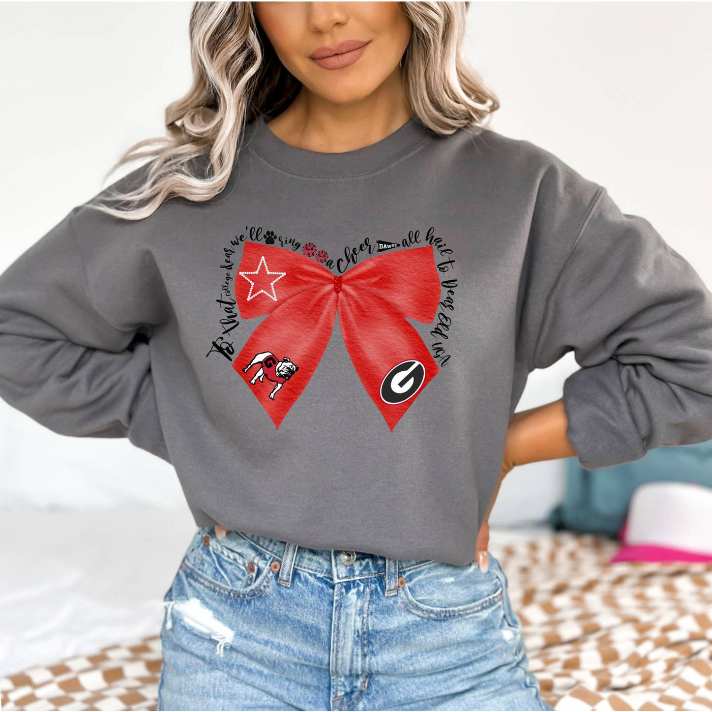 UGA BOW COQUETTE SWEATSHIRT