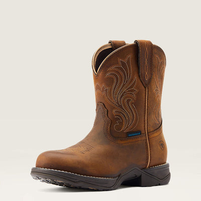 WOMEN'S ANTHEM ROUND TOE SHORTIE WATERPROOF WESTERN BOOT