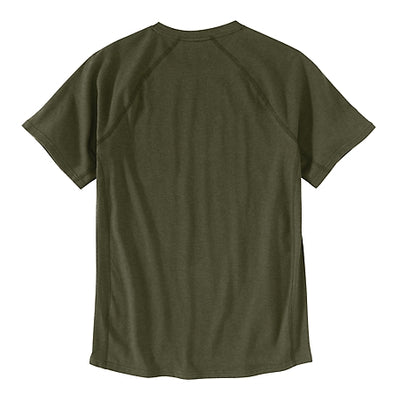FORCE RELAXED FIT POCKET TEE - BASIL HEATHER