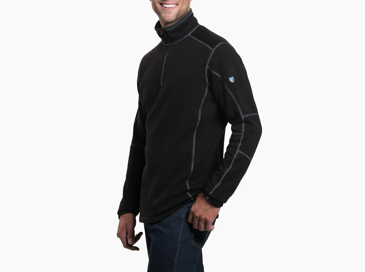 REVEL 1/4 ZIP SWEATER - BLACK