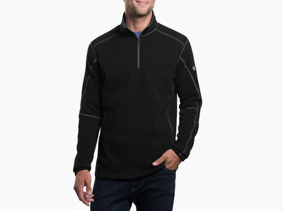 REVEL 1/4 ZIP SWEATER - BLACK