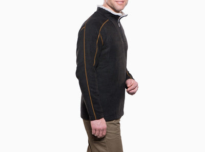 EUROPA 1/4 ZIP SWEATER  - CHARCOAL