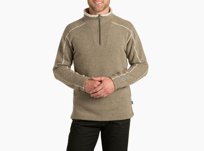 EUROPA 1/4 ZIP SWEATER - OATMEAL