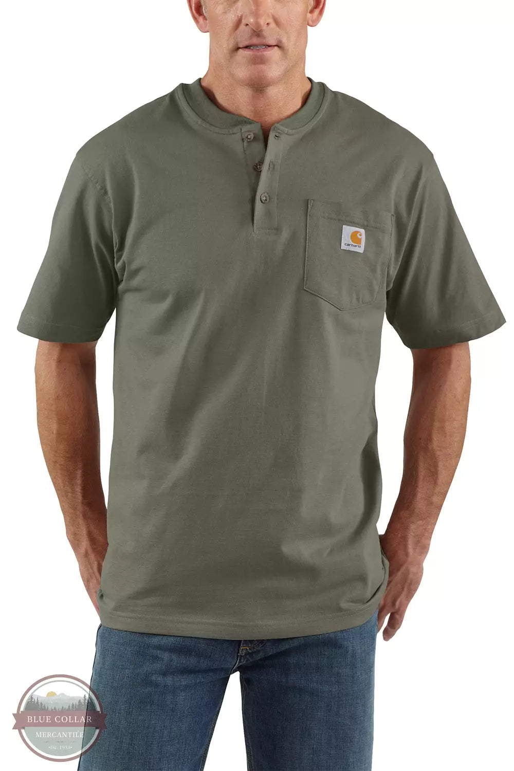 CARHARTT K84 HENLEY SS - DUSTY OLIVE – DiPrima's Shoes