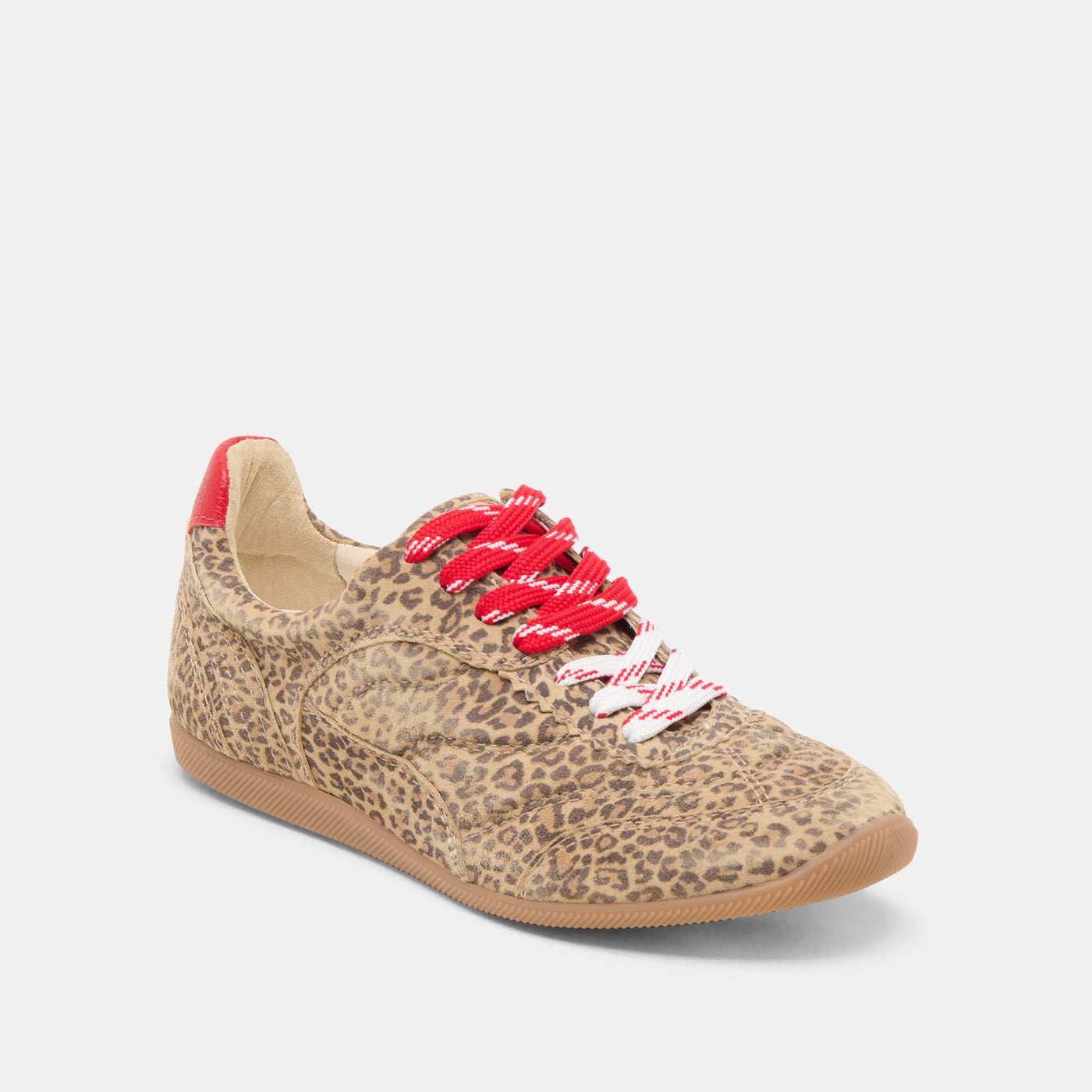 LAINI SNEAKER TAN LEOPARD PRINTED SUEDE