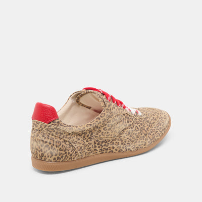 LAINI SNEAKER TAN LEOPARD PRINTED SUEDE