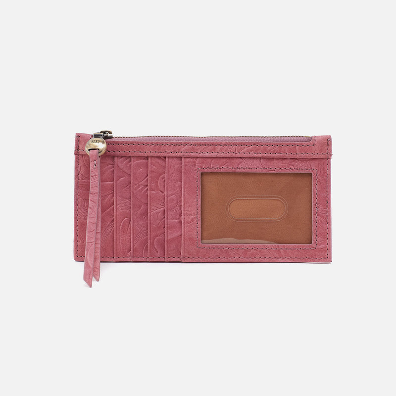 CARTE WALLET MAUVE TOOLED EMBOSSED