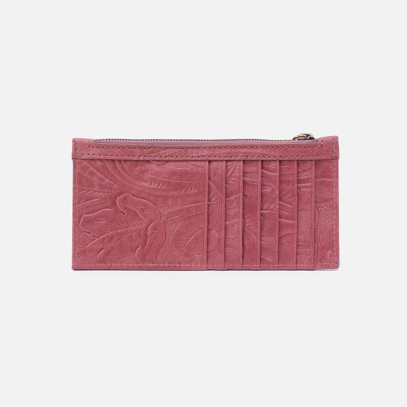 CARTE WALLET MAUVE TOOLED EMBOSSED