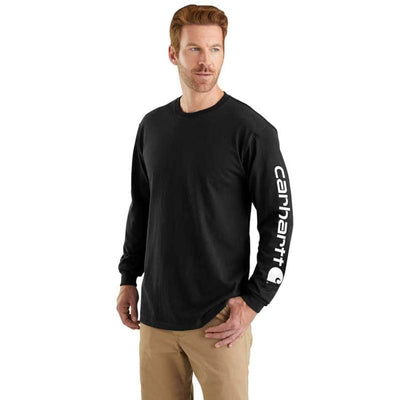 LOGO GRAPHIC LS TEE - BLACK