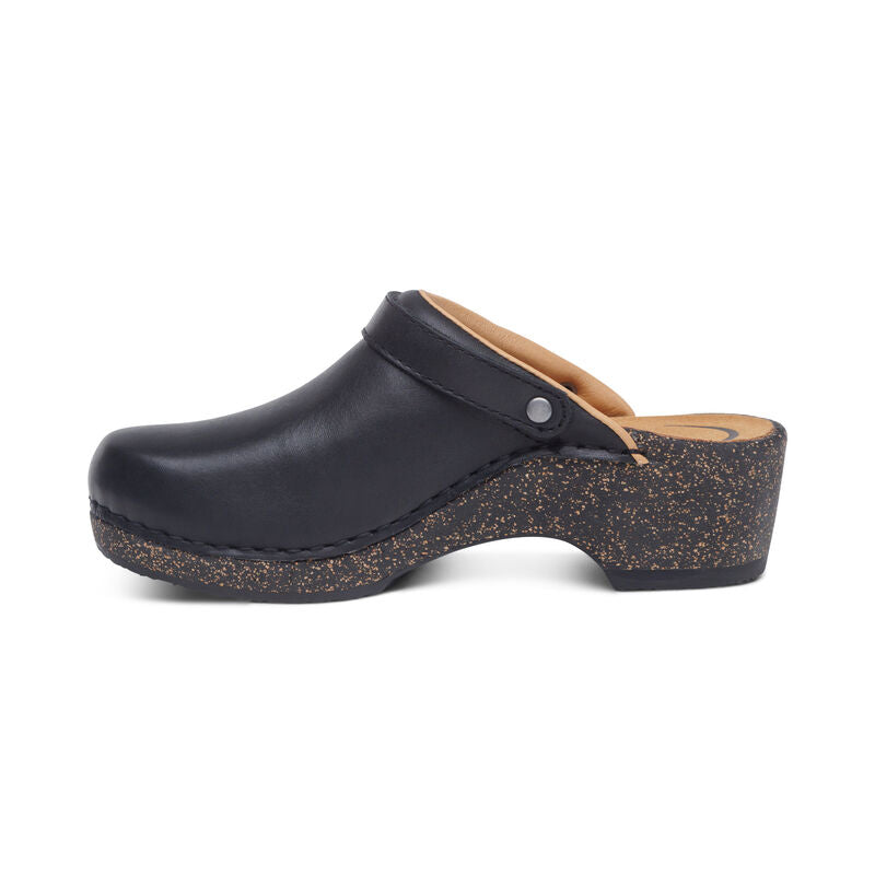 BECKIE CORK CLOG - BLACK