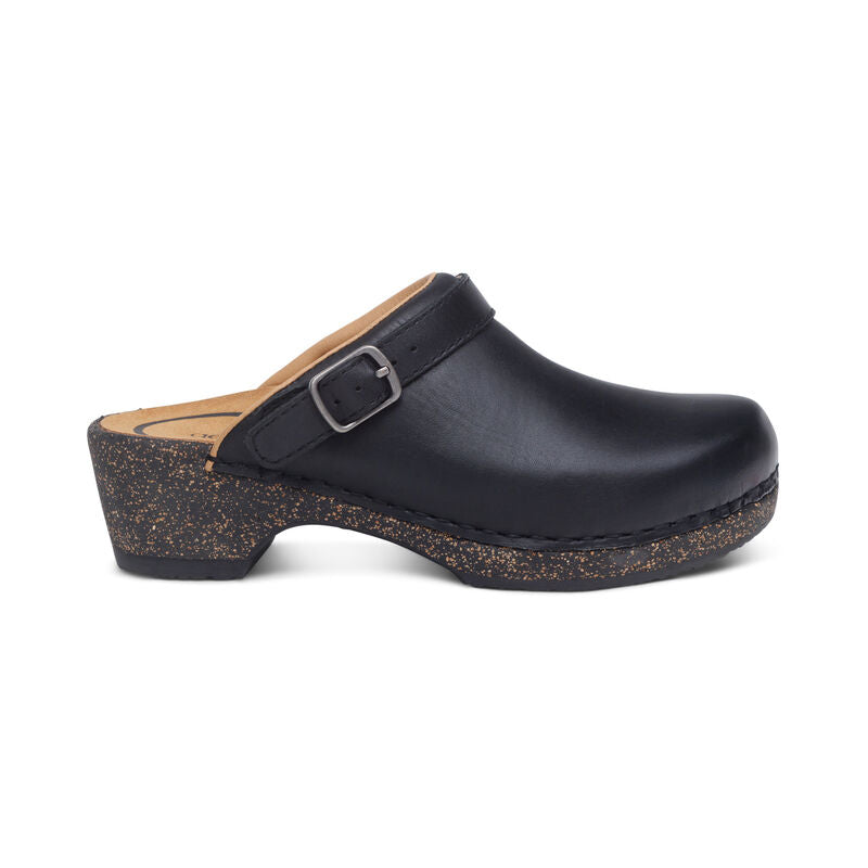 BECKIE CORK CLOG - BLACK