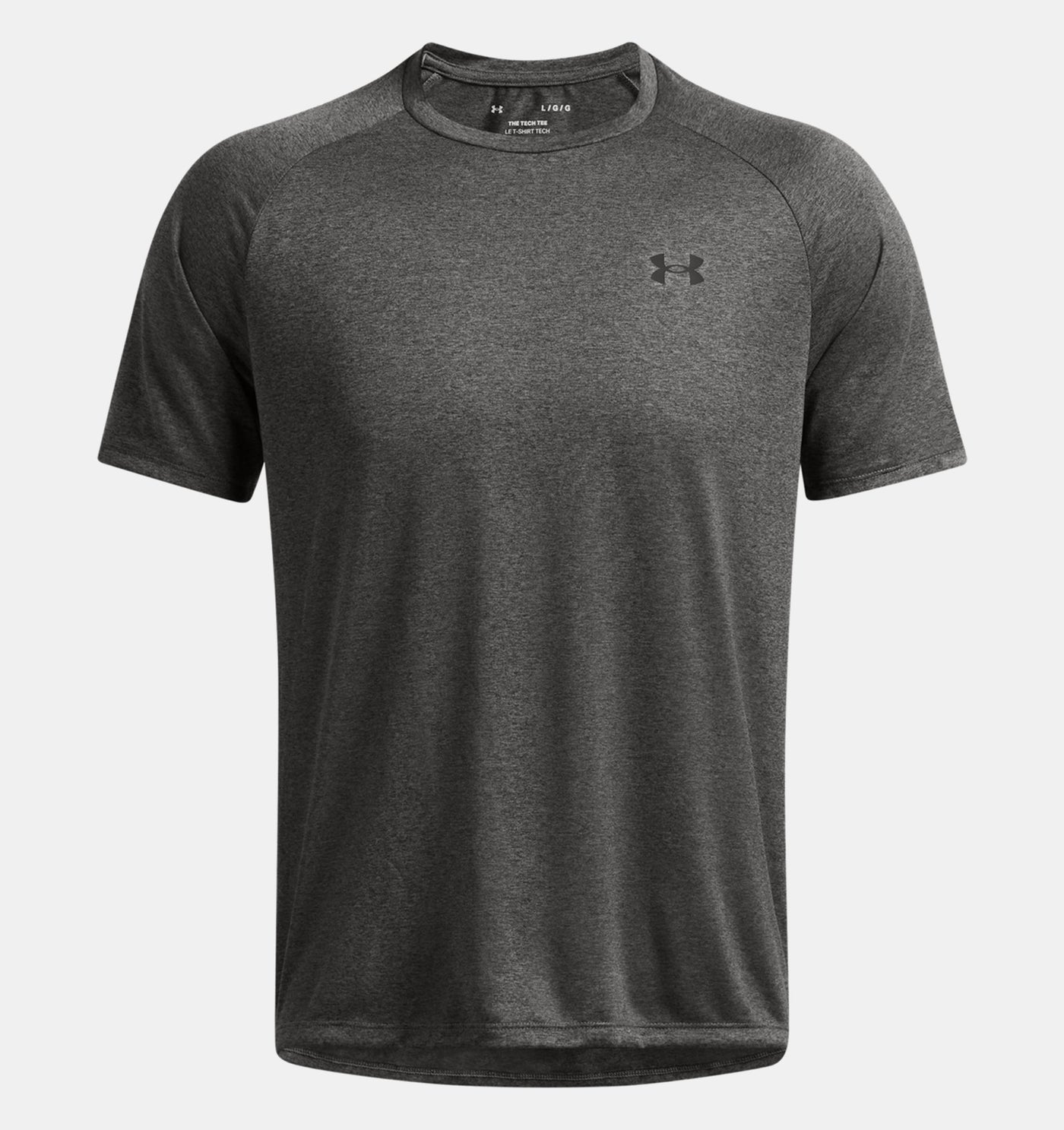 UA TECH TEE SS CARBON HEATHER