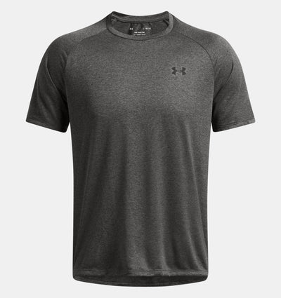 UA TECH TEE SS CARBON HEATHER