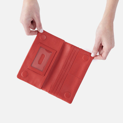 LUMEN CONTINENTAL WALLET RED CLAY