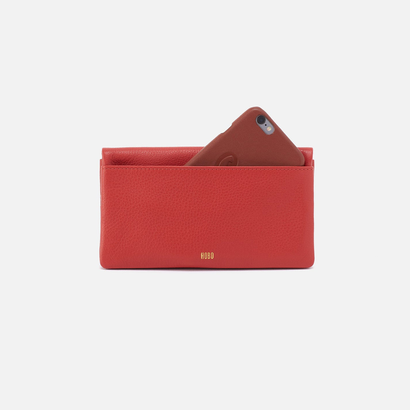 LUMEN CONTINENTAL WALLET RED CLAY