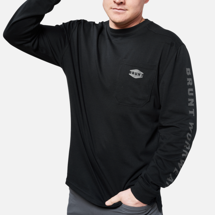 BRUNT LONG SLEEVE POCKET T-SHIRT
