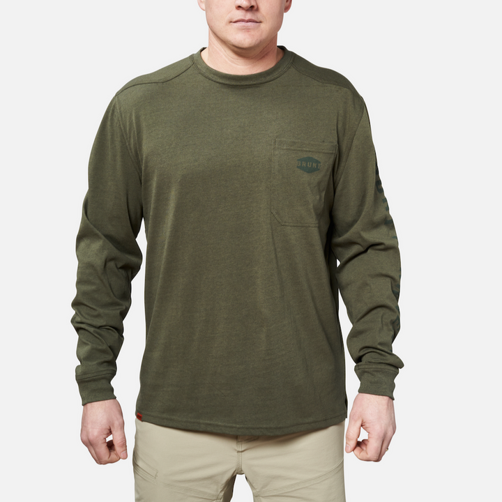 BRUNT LONG SLEEVE POCKET T-SHIRT