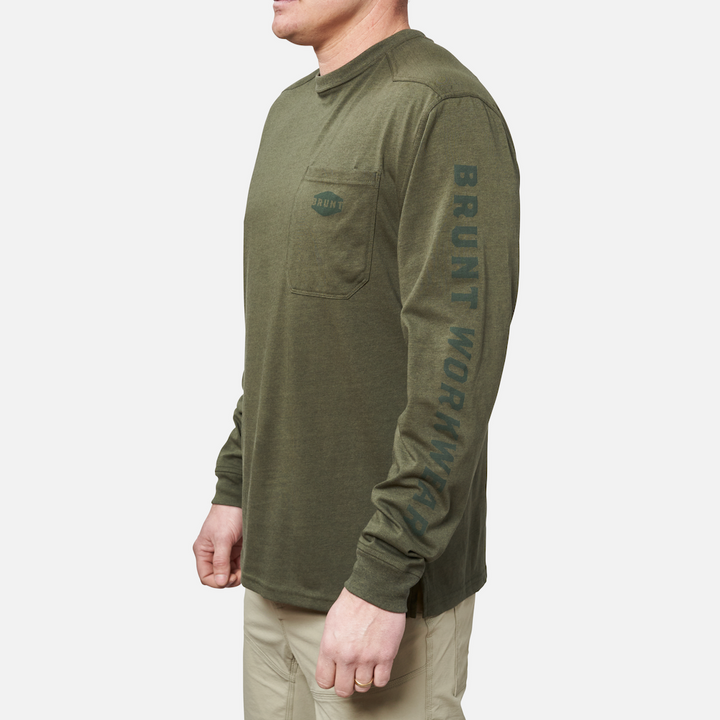 BRUNT LONG SLEEVE POCKET T-SHIRT