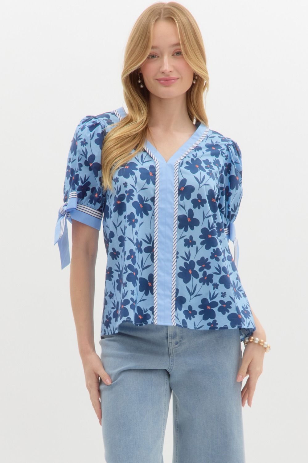 FLORAL TIE TOP