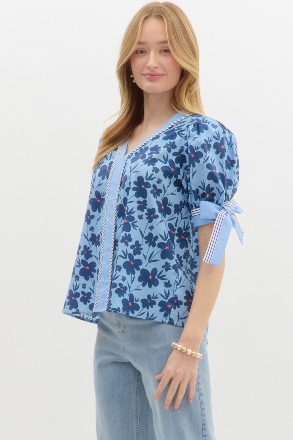 FLORAL TIE TOP