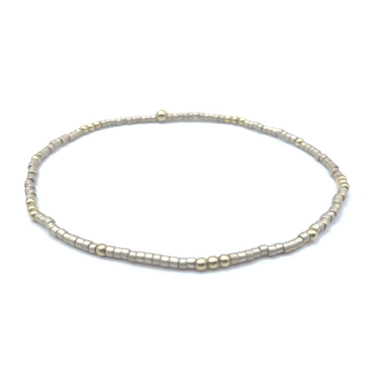 2mm NEWPORT CHAMPAGNE + GOLD FILLED WATERPROOF BRACELET