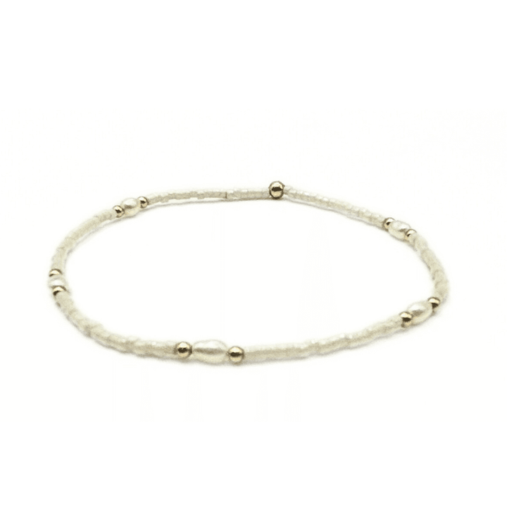 GAME DAY GOLD-FILLED &amp; SEED BEAD WATERPROOF BRACELET