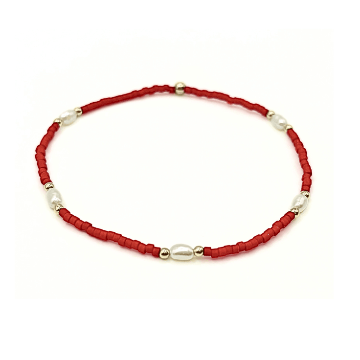 GAME DAY GOLD-FILLED &amp; SEED BEAD WATERPROOF BRACELET