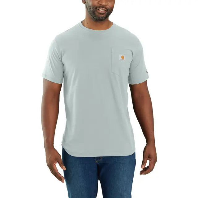 FORCE RELAXED FIT POCKET TEE - DEW DROP