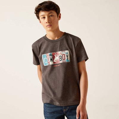 ARIAT KIDS' LICENSE COWBOY PLATE T-SHIRT