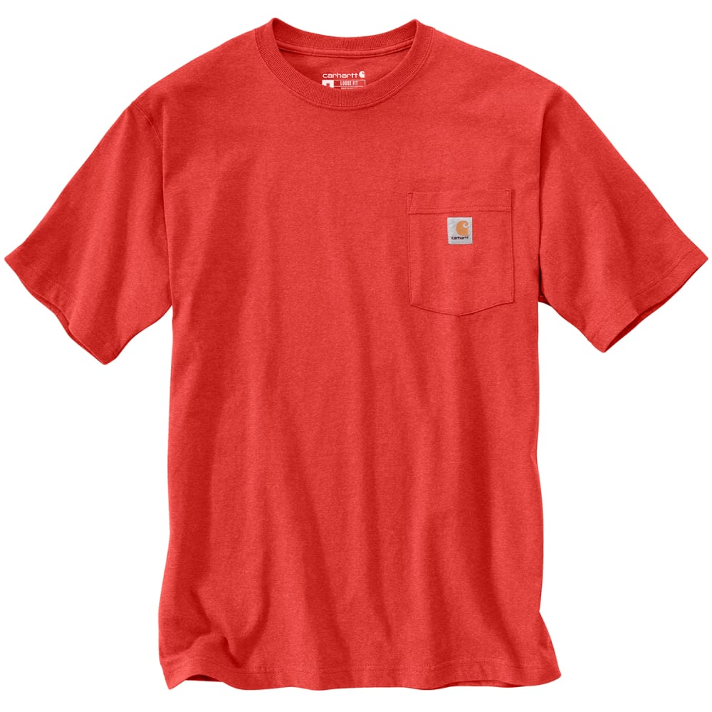 K87 LOOSE FIT POCKET TEE - FIRE RED