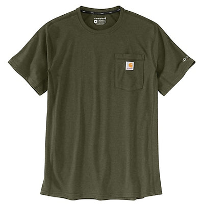 FORCE RELAXED FIT POCKET TEE - BASIL HEATHER