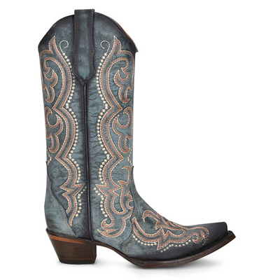 WOMEN'S CORRAL  BLUE JEAN EMBROIDERY WESTERN BOOTS