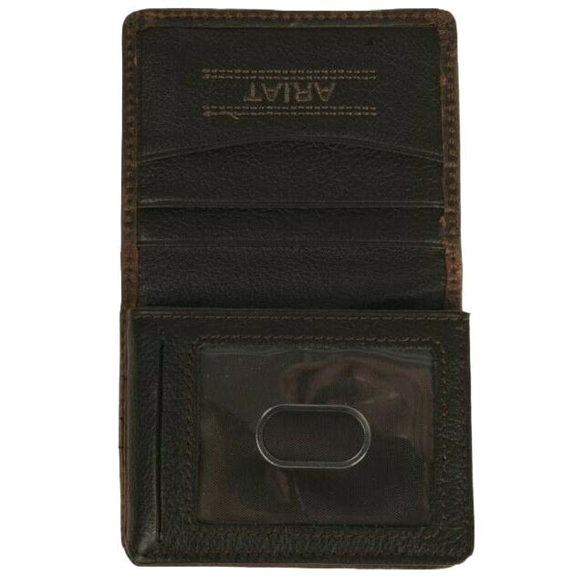 ARIAT WORK BIFOLD W/ FLIP &amp; SHIELD LOGO